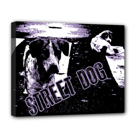 Street Dogs Deluxe Canvas 20  X 16   by Valentinaart