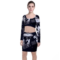 Street Dogs Long Sleeve Crop Top & Bodycon Skirt Set by Valentinaart