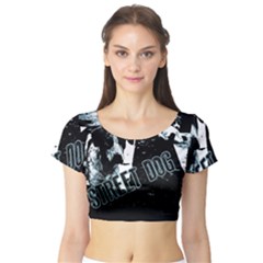 Street Dogs Short Sleeve Crop Top by Valentinaart