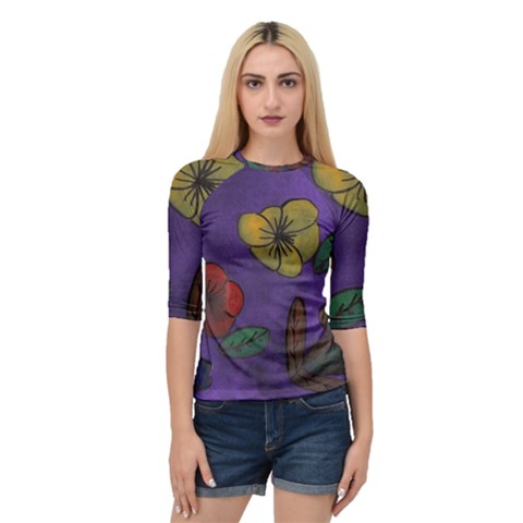 Flowers Quarter Sleeve Raglan Tee by snowwhitegirl