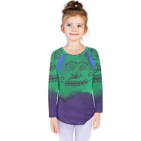 Smiling Mountain Kids  Long Sleeve Tee by snowwhitegirl