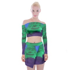 Smiling Mountain Off Shoulder Top With Mini Skirt Set by snowwhitegirl