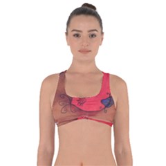 Red Worm Got No Strings Sports Bra by snowwhitegirl