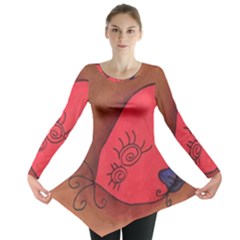 Red Worm Long Sleeve Tunic  by snowwhitegirl