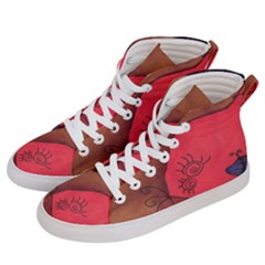 Red Worm Women s Hi-top Skate Sneakers