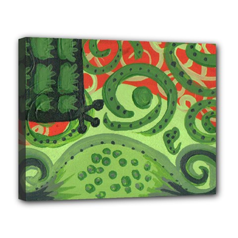 Turtle Canvas 14  X 11  by snowwhitegirl