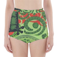 Turtle High-waisted Bikini Bottoms by snowwhitegirl