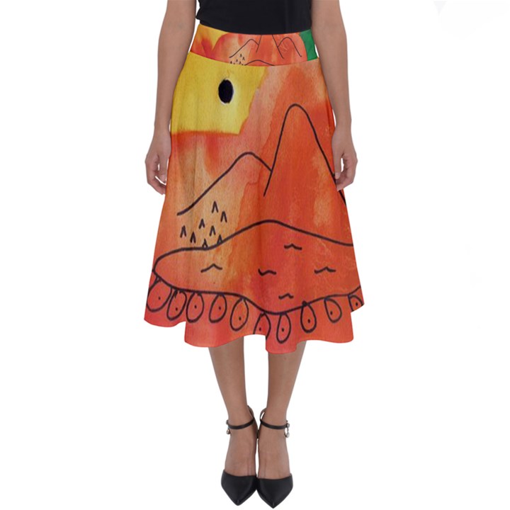 Mountains Perfect Length Midi Skirt