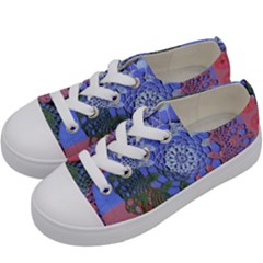 Pink Houses Kids  Low Top Canvas Sneakers