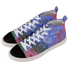 Pink Houses Men s Mid-top Canvas Sneakers