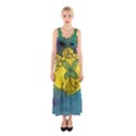 Cross Flowers Sleeveless Maxi Dress View1