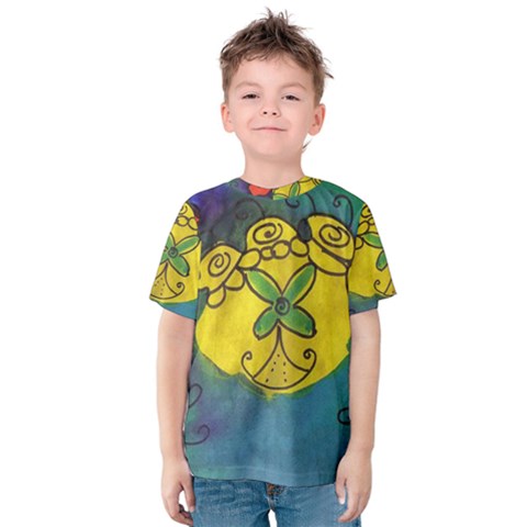 Cross Flowers Kids  Cotton Tee by snowwhitegirl