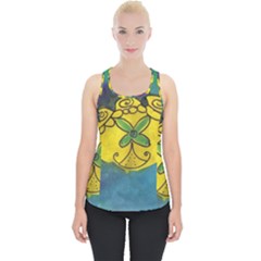 Cross Flowers Piece Up Tank Top