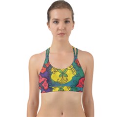 Cross Flowers Back Web Sports Bra