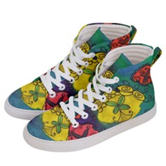 Cross Flowers Men s Hi-top Skate Sneakers