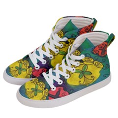 Cross Flowers Women s Hi-top Skate Sneakers