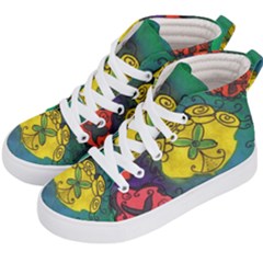 Cross Flowers Kid s Hi-top Skate Sneakers