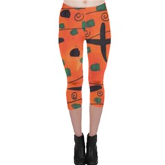 Egg Amongst Crosses Capri Leggings  by snowwhitegirl