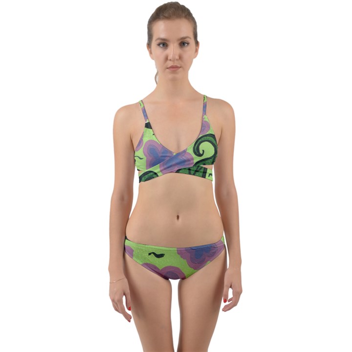 Leaves Wrap Around Bikini Set