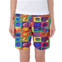 Water Color Eggs Tile Women s Basketball Shorts View1