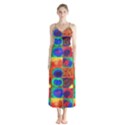 Water Color Eggs Tile Button Up Chiffon Maxi Dress View1