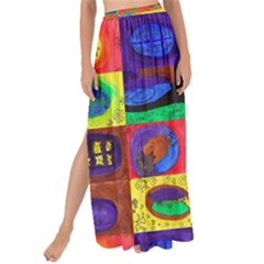 Water Color Eggs Tile Maxi Chiffon Tie-up Sarong