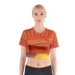 Guy With Weird Haircut Cotton Crop Top by snowwhitegirl