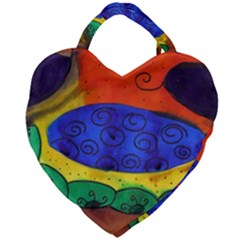 Face Giant Heart Shaped Tote by snowwhitegirl