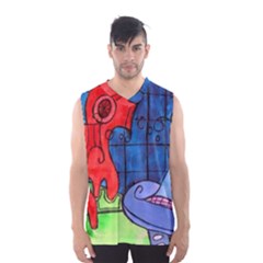 Hair Dryer Jelly Fish Men s Basketball Tank Top by snowwhitegirl