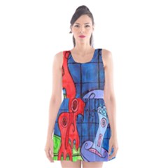 Hair Dryer Jelly Fish Scoop Neck Skater Dress by snowwhitegirl