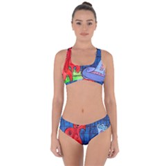 Hair Dryer Jelly Fish Criss Cross Bikini Set by snowwhitegirl