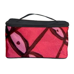 Red Fan Cosmetic Storage Case by snowwhitegirl