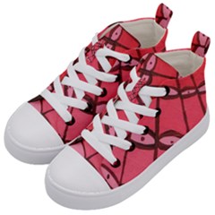 Red Fan Kid s Mid-top Canvas Sneakers