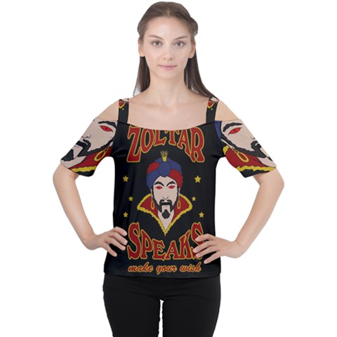 Zoltar Speaks Cutout Shoulder Tee by Valentinaart