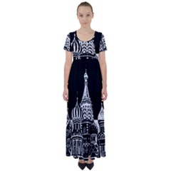 Moscow High Waist Short Sleeve Maxi Dress