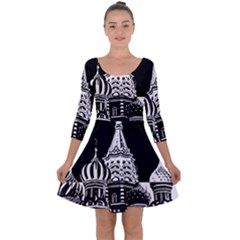 Moscow Quarter Sleeve Skater Dress