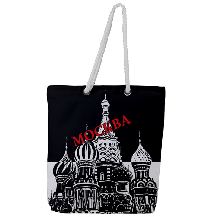 Moscow Full Print Rope Handle Tote (Large)