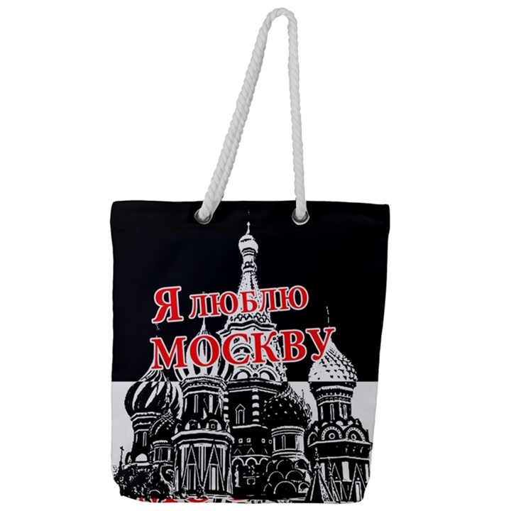 Moscow Full Print Rope Handle Tote (Large)