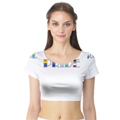 Pride Short Sleeve Crop Top by Valentinaart