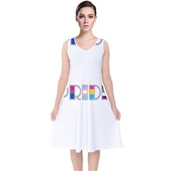 Pride V-neck Midi Sleeveless Dress  by Valentinaart