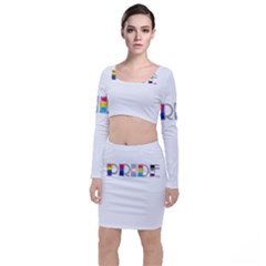 Pride Long Sleeve Crop Top & Bodycon Skirt Set by Valentinaart