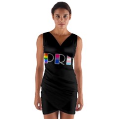 Pride Wrap Front Bodycon Dress by Valentinaart