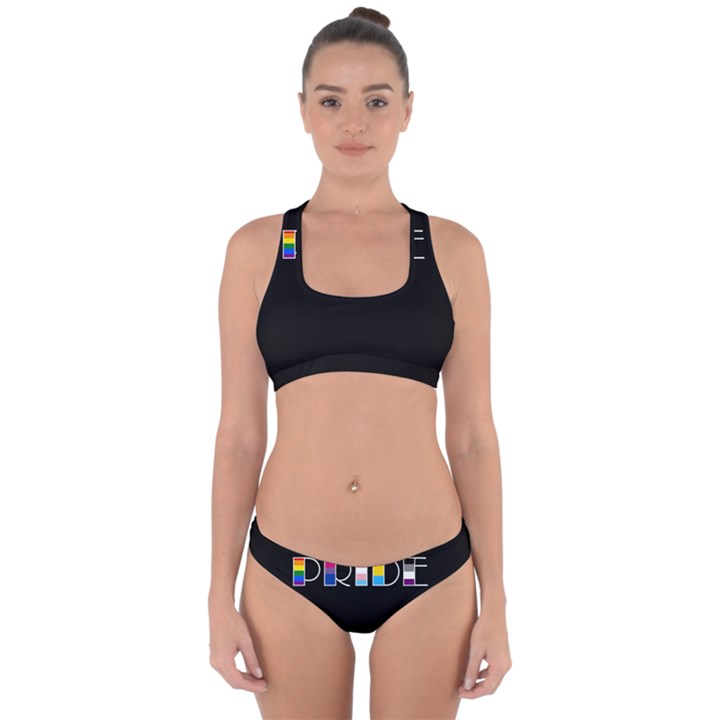 Pride Cross Back Hipster Bikini Set