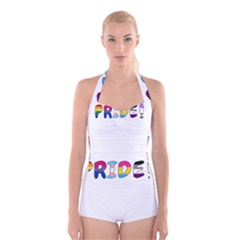 Pride Boyleg Halter Swimsuit  by Valentinaart