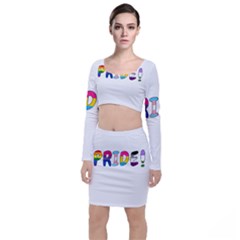 Pride Long Sleeve Crop Top & Bodycon Skirt Set