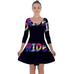 Pride Quarter Sleeve Skater Dress