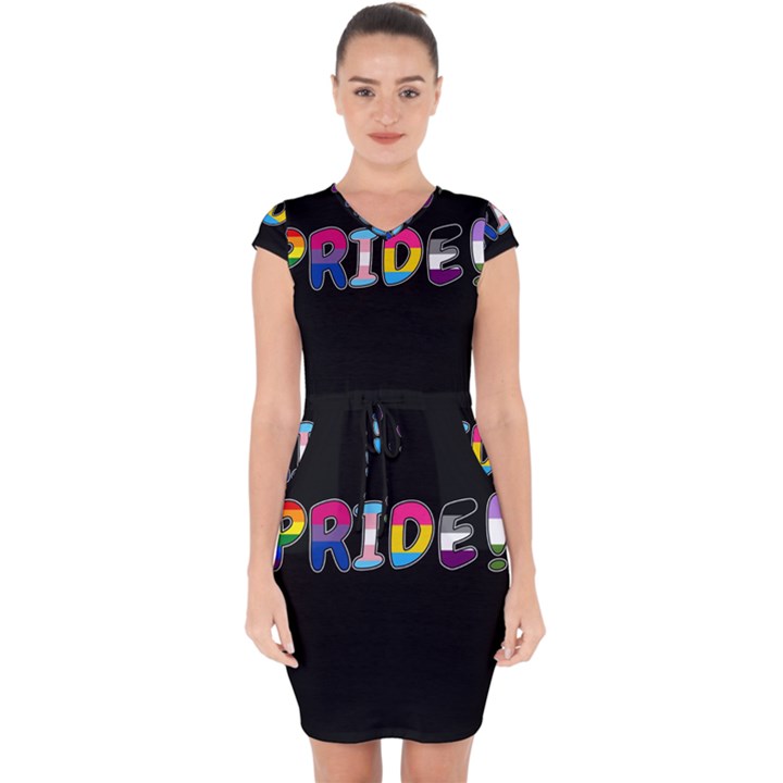 Pride Capsleeve Drawstring Dress 