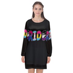 Pride Long Sleeve Chiffon Shift Dress  by Valentinaart