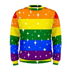 Sparkly Rainbow Flag Men s Sweatshirt by Valentinaart