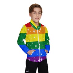 Sparkly Rainbow Flag Wind Breaker (kids) by Valentinaart